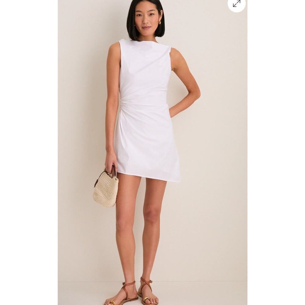 Staud From Tuckernuck White Callie Mini dress Sleeveless Sz 0 NWT $325
